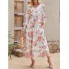 imageANRABESS Womens Long Sleeve Floral Maxi Dress Casual V Neck Chiffon Boho Flowy Beach Fall Wedding Guest Party Long DressesFloral Pink