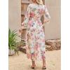imageANRABESS Womens Long Sleeve Floral Maxi Dress Casual V Neck Chiffon Boho Flowy Beach Fall Wedding Guest Party Long DressesFloral Pink