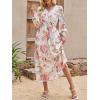 imageANRABESS Womens Long Sleeve Floral Maxi Dress Casual V Neck Chiffon Boho Flowy Beach Fall Wedding Guest Party Long DressesFloral Pink