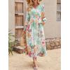 imageANRABESS Womens Long Sleeve Floral Maxi Dress Casual V Neck Chiffon Boho Flowy Beach Fall Wedding Guest Party Long DressesFloral Tropical