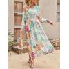 imageANRABESS Womens Long Sleeve Floral Maxi Dress Casual V Neck Chiffon Boho Flowy Beach Fall Wedding Guest Party Long DressesFloral Tropical