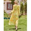 imageANRABESS Womens Long Sleeve Floral Maxi Dress Casual V Neck Chiffon Boho Flowy Beach Fall Wedding Guest Party Long DressesFloral Yellow Orange
