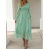 imageANRABESS Womens Long Sleeve Floral Maxi Dress Casual V Neck Chiffon Boho Flowy Beach Fall Wedding Guest Party Long DressesGreen White Point