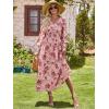 imageANRABESS Womens Long Sleeve Floral Maxi Dress Casual V Neck Chiffon Boho Flowy Beach Fall Wedding Guest Party Long DressesRose Red Floral
