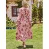 imageANRABESS Womens Long Sleeve Floral Maxi Dress Casual V Neck Chiffon Boho Flowy Beach Fall Wedding Guest Party Long DressesRose Red Floral