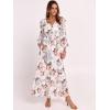 imageANRABESS Womens Long Sleeve Floral Maxi Dress Casual V Neck Chiffon Boho Flowy Beach Fall Wedding Guest Party Long DressesWhite Flor