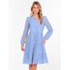 imageANRABESS Womens Long Sleeve V Neck MIdi Dresses Hollow Out Eyelet Casual Tiered 2025 Fall Beach Vacation Dress with PocketsLight Blue