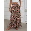 imageANRABESS Womens Maxi Skirt Elastic High Waist Swing Tiered Aline Flowy Pleated Boho Beach Vacation Long SkirtsFloral Black Red
