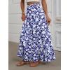 imageANRABESS Womens Maxi Skirt Elastic High Waist Swing Tiered Aline Flowy Pleated Boho Beach Vacation Long SkirtsFloral Blue