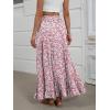 imageANRABESS Womens Maxi Skirt Elastic High Waist Swing Tiered Aline Flowy Pleated Boho Beach Vacation Long SkirtsFloral Pink