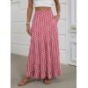 imageANRABESS Womens Maxi Skirt Elastic High Waist Swing Tiered Aline Flowy Pleated Boho Beach Vacation Long SkirtsFloral Red