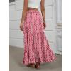 imageANRABESS Womens Maxi Skirt Elastic High Waist Swing Tiered Aline Flowy Pleated Boho Beach Vacation Long SkirtsFloral Red
