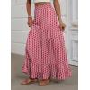 imageANRABESS Womens Maxi Skirt Elastic High Waist Swing Tiered Aline Flowy Pleated Boho Beach Vacation Long SkirtsFloral Red