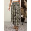 imageANRABESS Womens Maxi Skirts Summer Boho Floral High Waisted Flowy Swing Pleated Beach Long Skirt with PocketsFloral Black Gold