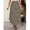imageANRABESS Womens Maxi Skirts Summer Boho Floral High Waisted Flowy Swing Pleated Beach Long Skirt with PocketsFloral Black Gold