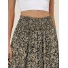 imageANRABESS Womens Maxi Skirts Summer Boho Floral High Waisted Flowy Swing Pleated Beach Long Skirt with PocketsFloral Black Gold