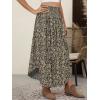 imageANRABESS Womens Maxi Skirts Summer Boho Floral High Waisted Flowy Swing Pleated Beach Long Skirt with PocketsFloral Black Gold