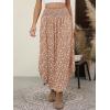 imageANRABESS Womens Maxi Skirts Summer Boho Floral High Waisted Flowy Swing Pleated Beach Long Skirt with PocketsFloral Brown