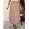 imageANRABESS Womens Maxi Skirts Summer Boho Floral High Waisted Flowy Swing Pleated Beach Long Skirt with PocketsFloral Brown