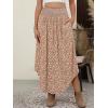 imageANRABESS Womens Maxi Skirts Summer Boho Floral High Waisted Flowy Swing Pleated Beach Long Skirt with PocketsFloral Brown