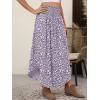 imageANRABESS Womens Maxi Skirts Summer Boho Floral High Waisted Flowy Swing Pleated Beach Long Skirt with PocketsFloral Gray Purple