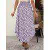imageANRABESS Womens Maxi Skirts Summer Boho Floral High Waisted Flowy Swing Pleated Beach Long Skirt with PocketsFloral Gray Purple