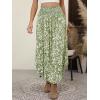 imageANRABESS Womens Maxi Skirts Summer Boho Floral High Waisted Flowy Swing Pleated Beach Long Skirt with PocketsFloral Green