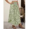 imageANRABESS Womens Maxi Skirts Summer Boho Floral High Waisted Flowy Swing Pleated Beach Long Skirt with PocketsFloral Green