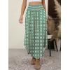 imageANRABESS Womens Maxi Skirts Summer Boho Floral High Waisted Flowy Swing Pleated Beach Long Skirt with PocketsFloral Green Brown