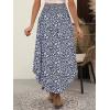 imageANRABESS Womens Maxi Skirts Summer Boho Floral High Waisted Flowy Swing Pleated Beach Long Skirt with PocketsFloral Navy Blue