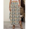 imageANRABESS Womens Maxi Skirts Summer Boho Floral High Waisted Flowy Swing Pleated Beach Long Skirt with PocketsFloral Orange Yellow