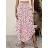imageANRABESS Womens Maxi Skirts Summer Boho Floral High Waisted Flowy Swing Pleated Beach Long Skirt with PocketsFloral Pink