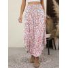 imageANRABESS Womens Maxi Skirts Summer Boho Floral High Waisted Flowy Swing Pleated Beach Long Skirt with PocketsFloral Pink