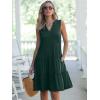 imageANRABESS Womens Mini Dresses Sleeveless V Neck Tiered Swing Going Out Beach Vacation Sundress 2025 Summer Casual OutfitsDeep Green
