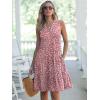 imageANRABESS Womens Mini Dresses Sleeveless V Neck Tiered Swing Going Out Beach Vacation Sundress 2025 Summer Casual OutfitsPink Dot Floral