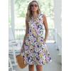 imageANRABESS Womens Mini Dresses Sleeveless V Neck Tiered Swing Going Out Beach Vacation Sundress 2025 Summer Casual OutfitsPurple Floral