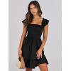imageANRABESS Womens Summer Casual Sleeveless Square Neck Dress 2025 Smocked Ruffle Backless Boho Beach Cute Teen Short SundressBlack