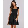 imageANRABESS Womens Summer Casual Sleeveless Square Neck Dress 2025 Smocked Ruffle Backless Boho Beach Cute Teen Short SundressBlack