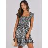 imageANRABESS Womens Summer Casual Sleeveless Square Neck Dress 2025 Smocked Ruffle Backless Boho Beach Cute Teen Short SundressFloral Black White