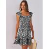 imageANRABESS Womens Summer Casual Sleeveless Square Neck Dress 2025 Smocked Ruffle Backless Boho Beach Cute Teen Short SundressFloral Black White