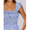imageANRABESS Womens Summer Casual Sleeveless Square Neck Dress 2025 Smocked Ruffle Backless Boho Beach Cute Teen Short SundressFloral Blue White