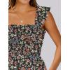 imageANRABESS Womens Summer Casual Sleeveless Square Neck Dress 2025 Smocked Ruffle Backless Boho Beach Cute Teen Short SundressFloral Colorful Black