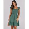 imageANRABESS Womens Summer Casual Sleeveless Square Neck Dress 2025 Smocked Ruffle Backless Boho Beach Cute Teen Short SundressGrass Green