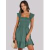 imageANRABESS Womens Summer Casual Sleeveless Square Neck Dress 2025 Smocked Ruffle Backless Boho Beach Cute Teen Short SundressGrass Green