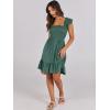 imageANRABESS Womens Summer Casual Sleeveless Square Neck Dress 2025 Smocked Ruffle Backless Boho Beach Cute Teen Short SundressGrass Green