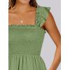 imageANRABESS Womens Summer Casual Sleeveless Square Neck Dress 2025 Smocked Ruffle Backless Boho Beach Cute Teen Short SundressLight Green