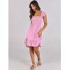 imageANRABESS Womens Summer Casual Sleeveless Square Neck Dress 2025 Smocked Ruffle Backless Boho Beach Cute Teen Short SundressPink