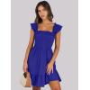 imageANRABESS Womens Summer Casual Sleeveless Square Neck Dress 2025 Smocked Ruffle Backless Boho Beach Cute Teen Short SundressRoyal Blue