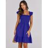 imageANRABESS Womens Summer Casual Sleeveless Square Neck Dress 2025 Smocked Ruffle Backless Boho Beach Cute Teen Short SundressRoyal Blue