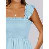 imageANRABESS Womens Summer Casual Sleeveless Square Neck Dress 2025 Smocked Ruffle Backless Boho Beach Cute Teen Short SundressSky Blue